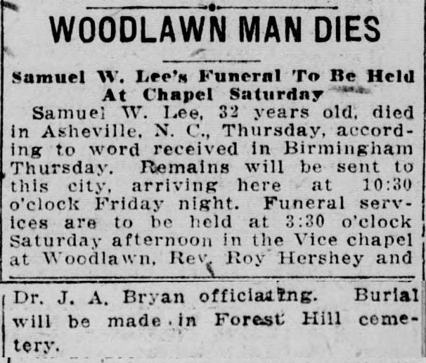 Samuel W. Lee obituary